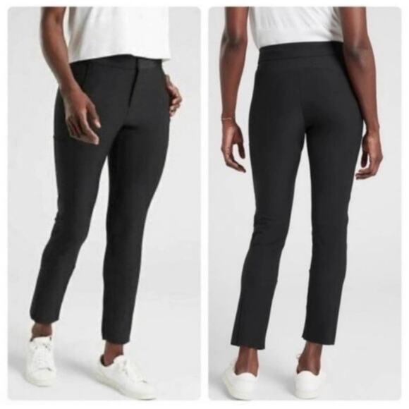 Athleta Pants - Athleta Pants Women 12 Black Stellar Trouser Modern Casual Active Sleek Athletic